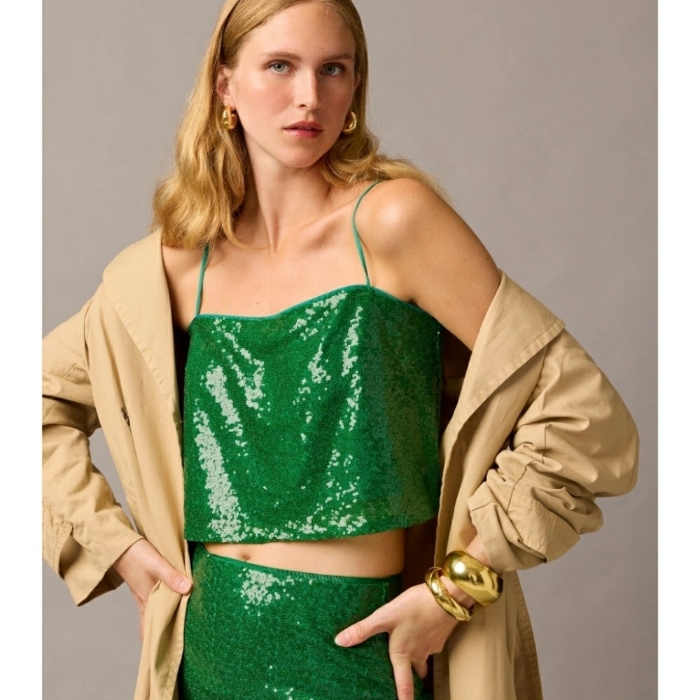 J.Crew Collection sequin crop top